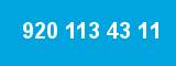 920 113 43 11 920 113 43 11